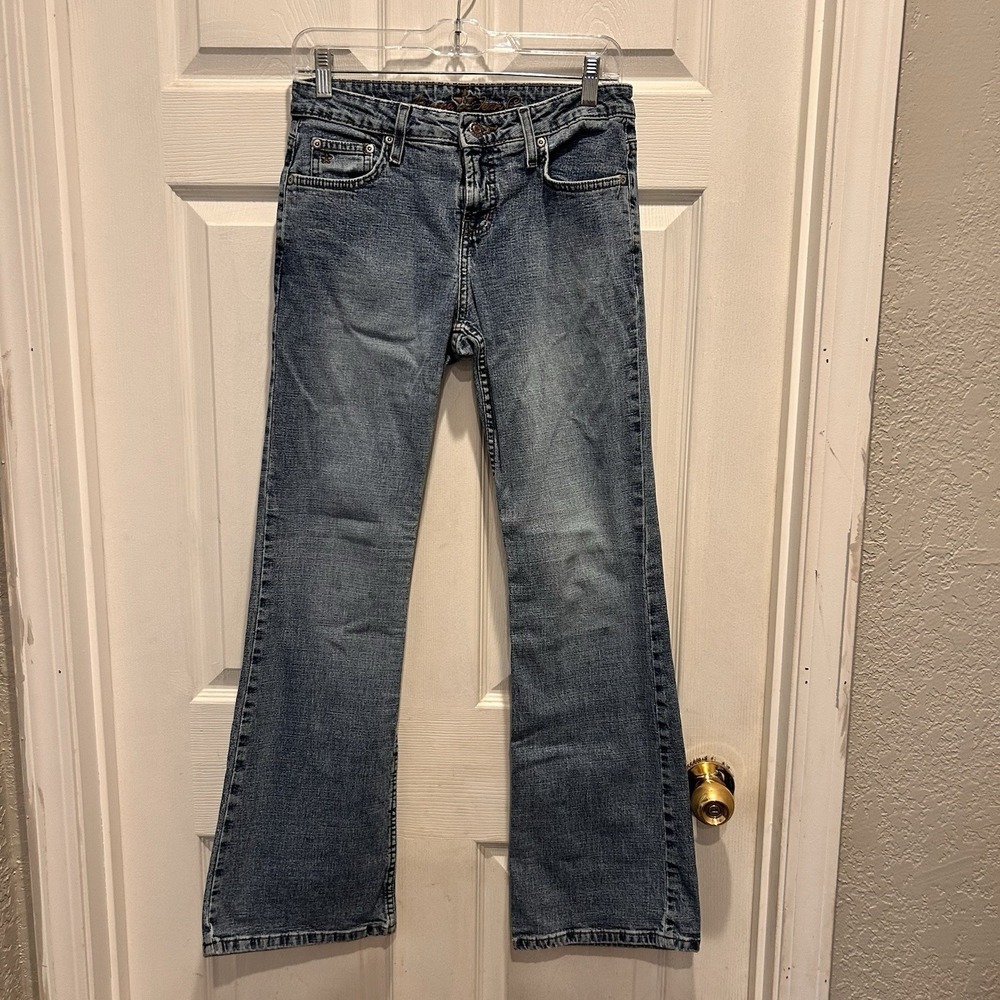 Arizona Jean Co Womens Size 5 Average Medium Wash Bootcut Denim Jeans Y2K Star